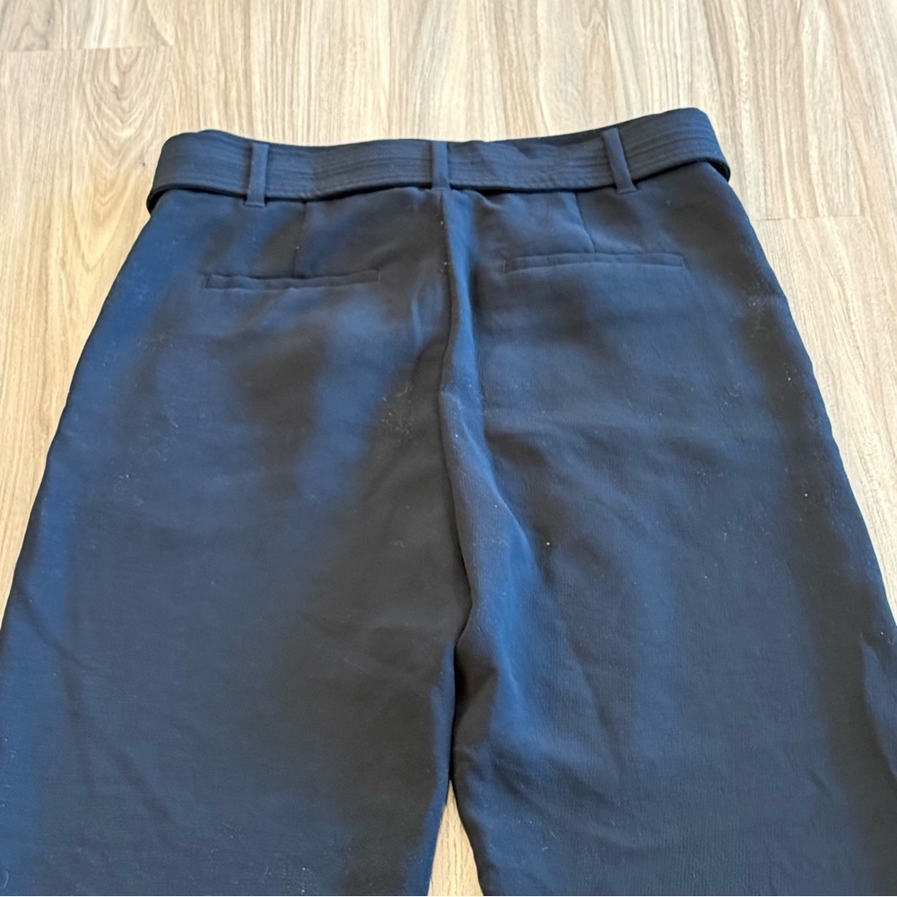 Wilfred Black Tie Front Cropped Trouser Crepe Pants Size 6 - Picture 12 of 15